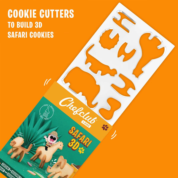3D Safari Cookie Cutters - Chefclub Kids