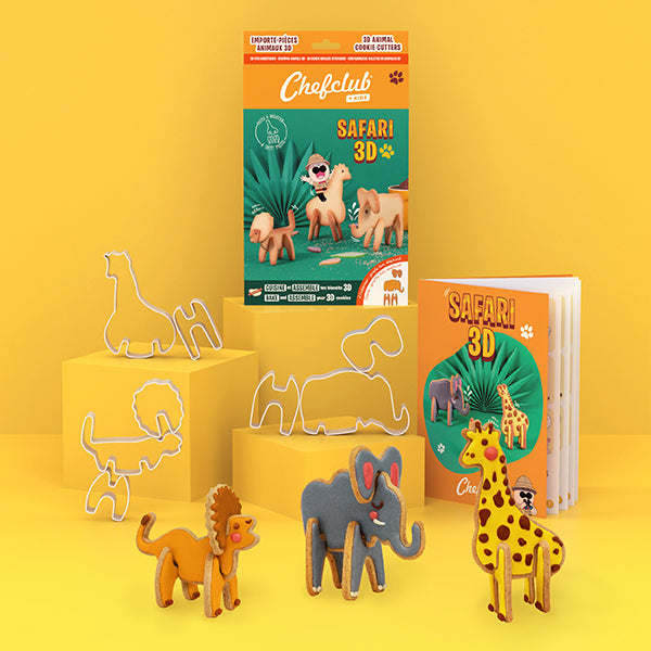 3D Safari Cookie Cutters
