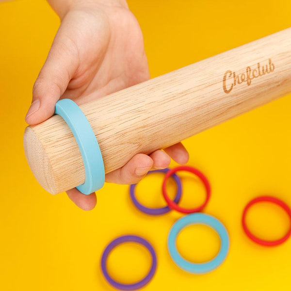 Rolling Pin with Adjustable Rings for Kids
